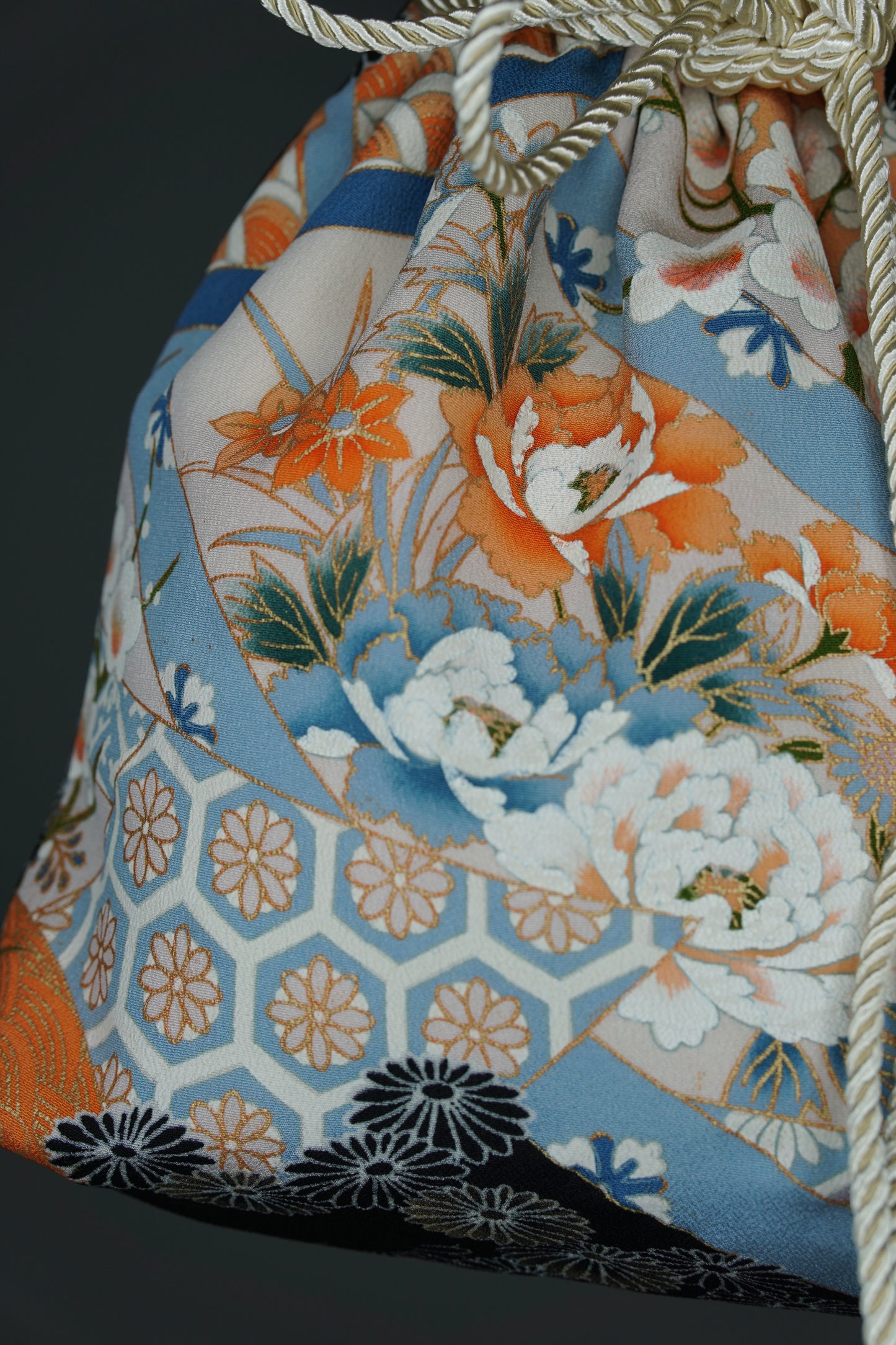 jedwabne kinchaku KIMONO