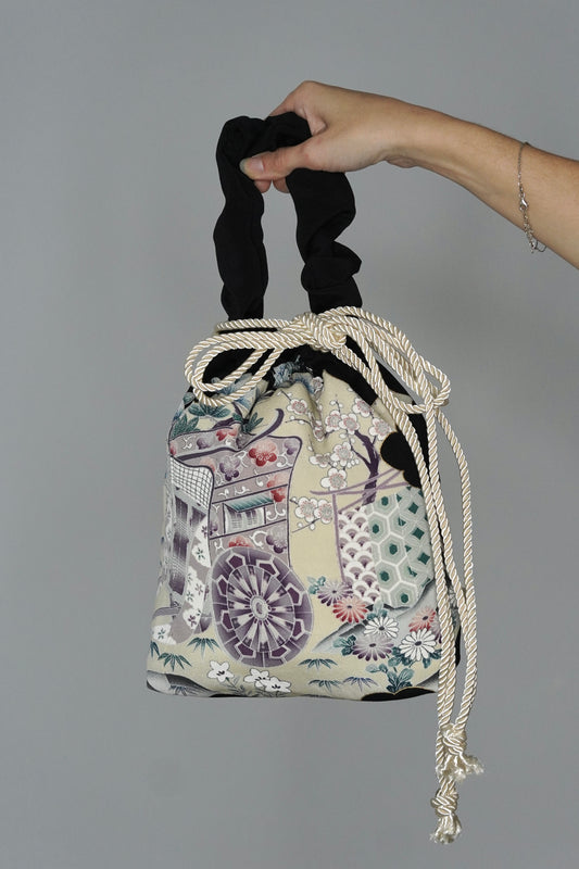 jedwabne kinchaku KIMONO