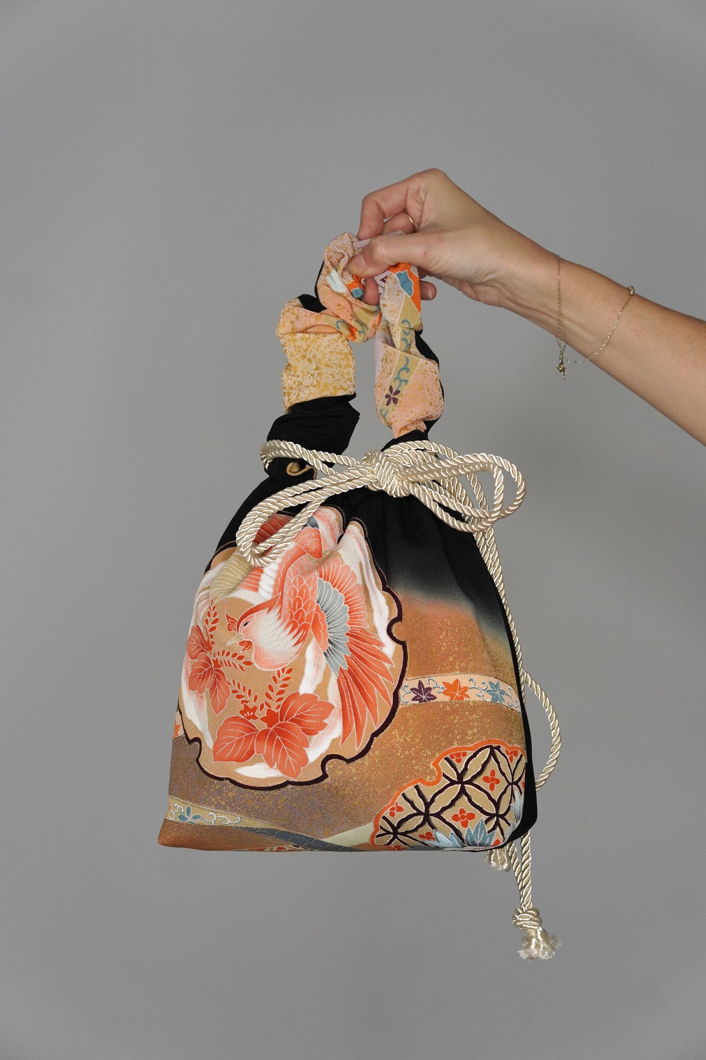 jedwabne kinchaku KIMONO