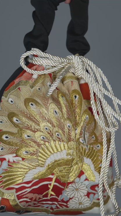 jedwabne kinchaku KIMONO