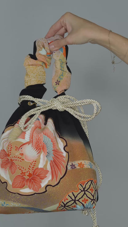 jedwabne kinchaku KIMONO